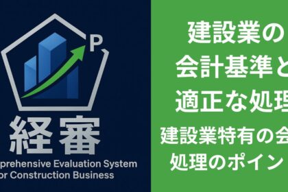 建設業の会計基準と 適正な処理。 建設業特有の会計処理のポイント