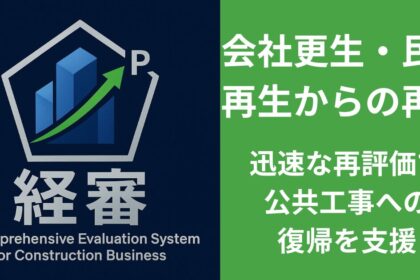 会社更生・民事再生からの再起迅速な再評価で公共工事への復帰を支援